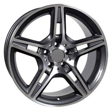 AMG Style Wheel with Machined Face Fits Mercedes Benz - Gunmetal 18x8.5 