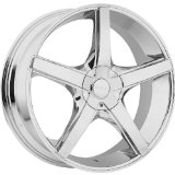 Akuza Axis 18 Chrome Wheel / Rim 4x100 & 4x4.5 with a 45mm Offset and a 73 Hub Bore. Part