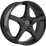 Akuza Axis 20 Black Wheel / Rim 5x115 & 5x120 with a 35mm Offset and a 74.1 Hub Bore. Par