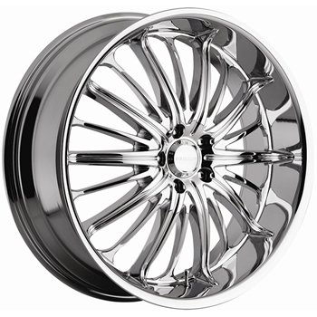 Akuza Belle 22x9.5 Chrome Wheel / Rim 5x120 with a 15mm Offset and a 74.10 Hub Bore. Part