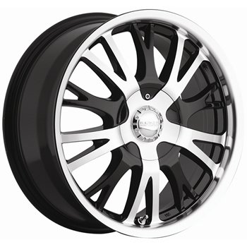 Akuza Drift 18x7.5 Machined Black Wheel / Rim 5x100 & 5x4.5 with a 45mm Offset and a 73.0