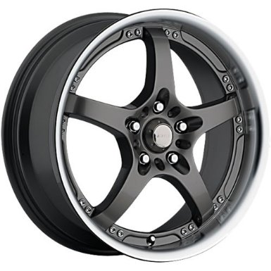 Akuza Intimidator 18 Black Wheel / Rim 4x100 & 4x4.25 with a 45mm Offset and a 73 Hub Bor