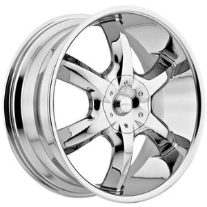 Akuza Lucuna 22x9.5 Chrome Wheel / Rim 5x4.75 & 5x5 with a 10mm Offset and a 83.70 Hub Bo