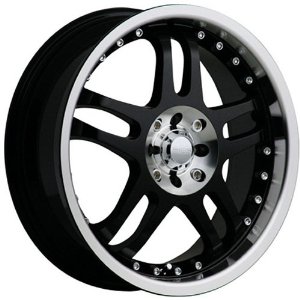 Akuza RPM 18 Black Wheel / Rim 5x100 & 5x4.5 with a 45mm Offset and a 73 Hub Bore. Partnu