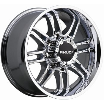 Akuza Ricco 17x9 Chrome Wheel / Rim 5x4.5 with a -12mm Offset and a 83.70 Hub Bore. Partn