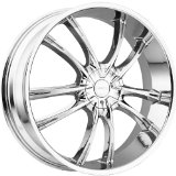 Akuza Shadow 20 Chrome Wheel / Rim 5x4.25 & 5x4.5 with a 45mm Offset and a 74.1 Hub Bore.