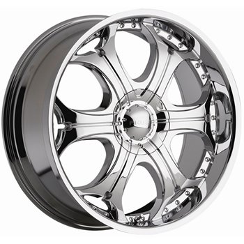 Akuza Spur 22x9.5 Chrome Wheel / Rim 5x5 & 5x135 with a 18mm Offset and a 87.00 Hub Bore.