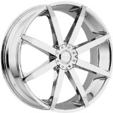 Akuza Zenith 18 Chrome Wheel / Rim 4x100 & 4x4.5 with a 45mm Offset and a 73 Hub Bore. Par