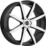 Akuza Zenith 18 Machined Black Wheel / Rim 5x4.25 & 5x4.5 with a 45mm Offset and a 74.1 H