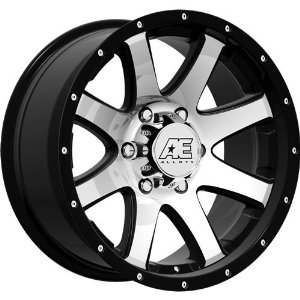 American Eagle 15 17 Super Finish Black Wheel / Rim 6x5.5 with a -5mm Offset and a 108.2 