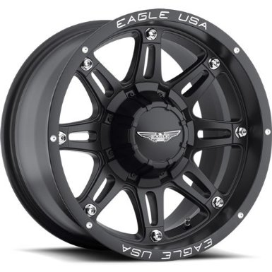 American Eagle 27 17 Matte Black Wheel / Rim 8x6.5 with a -11mm Offset and a 130.18 Hub 