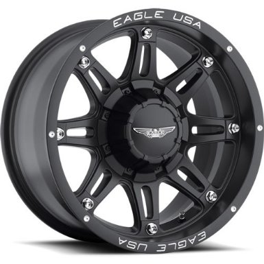 American Eagle 27, matte black wheel rim, 17x9", 8x6.5", -11mm offset, 130.18mm hub bore, P-N 278899