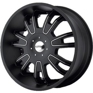 KMC KM664 20x8.5 Black Wheel / Rim 5x4.25 & 5x4.5 with a 38mm Offset and a 72.60 Hub Bore.