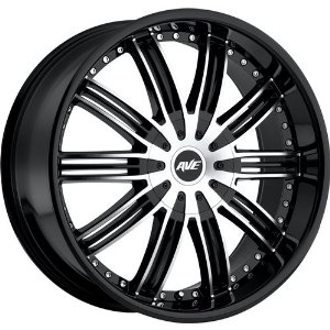 Avenue A603 22 Black Machined Wheel / Rim 6x5.5 with a 18mm Offset and a 106.10 Hub Bore.