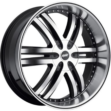 Avenue A607 20 Machined Black Wheel / Rim 6x135 & 6x5.5 with a 30mm Offset and a 100.00 