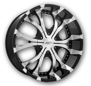 BZO Hummer 20x9.5 Black Machine 8x165.1 +0mm 125mm 