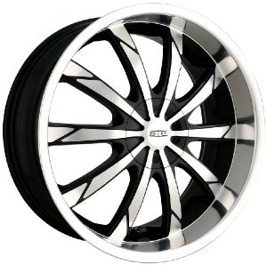 DIP Slack D66 Black Wheel with Machined Face and Lip (20x8.5")