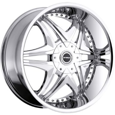 Strada Dolce 22 Chrome Wheel / Rim 5x4.5 & 5x120 with a 18mm Offset and a 74.1 Hub Bore.