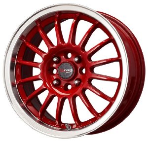 Drag DR-41 Red Wheel with Machined Lip (15x7"/4x100mm)