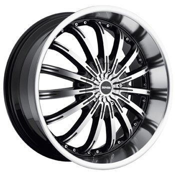 Dropstars 640 18x8 Machined Black Wheel / Rim 5x4.25 & 5x4.5 with a 40mm Offset and a 73.
