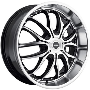 Dropstars 641 20x8.5 Machined Black Wheel / Rim 5x4.25 & 5x4.5 with a 38mm Offset 