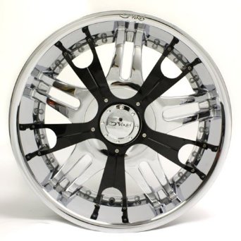 20" D'vinci Vento Chrome Black Wheel Rim