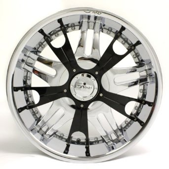 20" D'vinci Vento Chrome Black Wheel Rim 