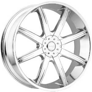 Incubus Empire 28 Chrome Wheel / Rim 5x4.75 & 5x5 with a 13mm Offset and a 83.7 Hub Bore