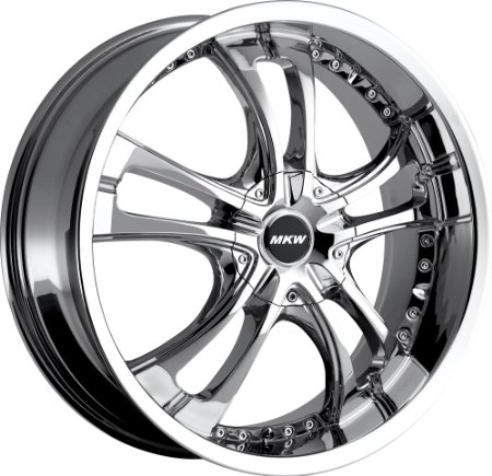 MKW M101 17 Chrome Wheel / Rim 4x100 & 4x4.5 with a 40mm Offset and a 73.00 Hub Bore