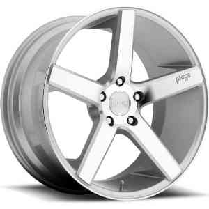 Niche Milan 20 Silver Wheel / Rim 5x115 with a 38mm Offset and a 70.6 Hub Bore