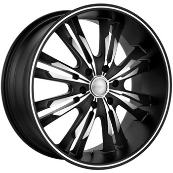 Panther Burst 22x9.5 Black Wheel / Rim 5x5 with a 15mm Offset and a 83.70 Hub Bore. Partn