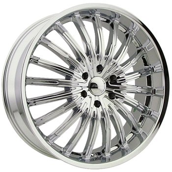 Panther Spyder 20 Chrome Wheel / Rim 5x120 with a 35mm Offset and a 74.1 Hub Bore. Partnu