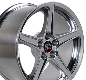 Saleen Style Wheel Fits Mustang (R) - Polished 18x9 