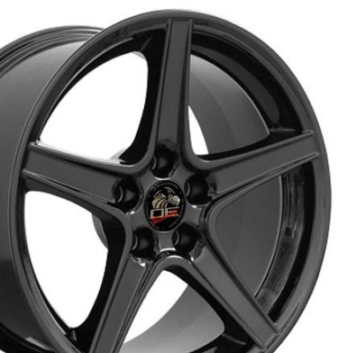 Saleen Style Wheels Fits Mustang (R) - Black 18x9 Set of 4 