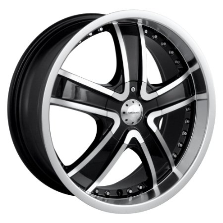 Veloche Velvet 565 Black Wheel with Machined Face and Lip (18x7.5"/10x112mm)