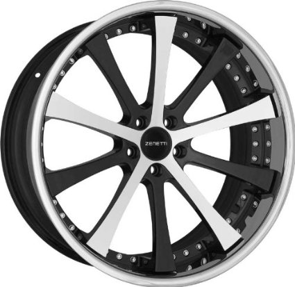 ZENETTI - roma - 20 Inch Rim x 10 - (5x4.5) Offset (40) Wheel Finish - machined black 