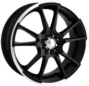 Akita Racing AK-35 435 Black Wheel with Machined Lip (17x7") 