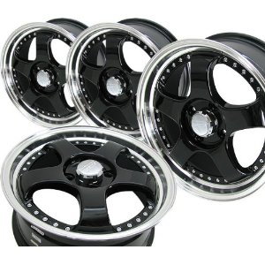 17" 4x114 Elite Black Rims