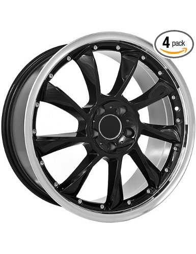Black wheel rim, Mercedes Benz, 18x8.5", 5x112mm, 66.56mm Hub bore, P-N 59018BLK, OEM