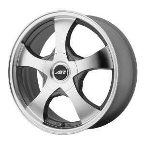 American Racing AR895, Dark silver wheel, machined face, 17x7.5", 5x108/5x114.3mm, P-N AR89577501445