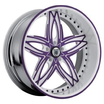Asanti AF 186 chrome wheels, 22x10" wheel rims, P-N AF-18610AF186-102, petal shaped spokes