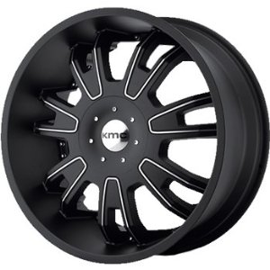 KMC KM664, Black Wheel Rim, 20x8.5", 5x4.25/5x4.5", 38mm Offset, P-N KM66428501738, 72.6 Hub Bore