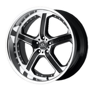 Lorenzo, WL021, 20x10", Black wheel with chrome lip, 5x4.5", 48mm Offset, P-N WL02121012748, 72.60