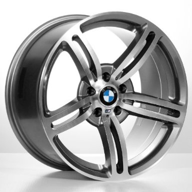 Bmw M6, gun metal gray finished wheel rim, 20x8.5", P-N B20M60026, 5 spokes, set of four wheels