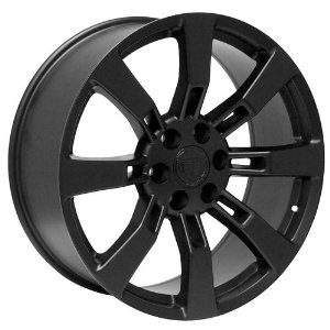 Cadillac Escalade EXT ESV, matte black wheel rims, 22x9", 6x139.7mm, P-N CAD06522MB, 78.10mm Hub