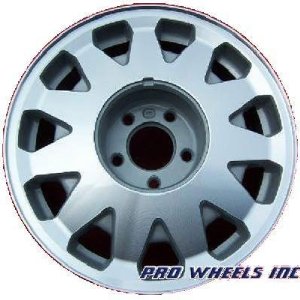 Cadillac Concours, Deville, Fleetwood, Seville, machined silver OEM wheel rim 4542, 16x7", 5x115mm
