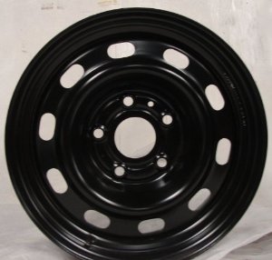 Dodge Ram 1500, steel wheel rims, 17x7", 5x5.5", 10 spoke windows, P-N WE 2215, black painted finish