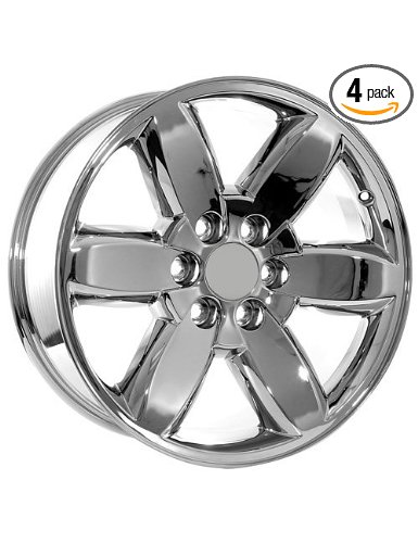 Chrome wheel rims, 20"x8.5", GMC Yukon, Denali, Sierra trucks SUVs, 6x139.7mm, P-N 08120CHR